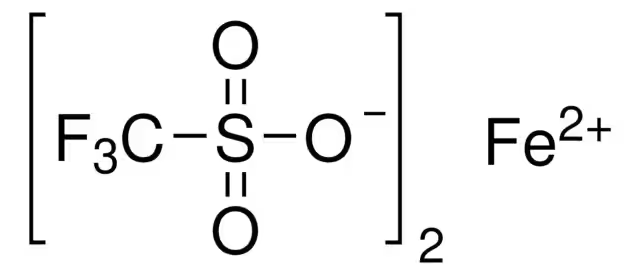 Iron(II) trifluoromethanesulfonate structure, CAS 59163-91-6