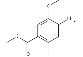 Methyl 4-amino-2-methoxy-5-thiocyanobenzoate structure, CAS 59168-56-8