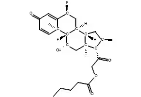 Diflucortolone valerate structure, CAS 59198-70-8