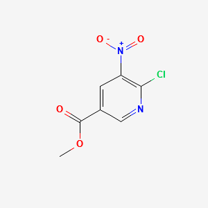 Methyl 6-chloro-5-nitronicotinate structure, CAS 59237-53-5