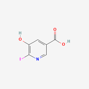 6-Iodo-5-hydroxynicotinic acid structure, CAS 59288-39-0