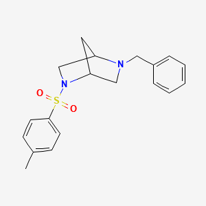 6-Benzyl-3-(4-methylphenyl)sulfonyl-3,6-diazabicyclo[2.2.1]heptane structure, CAS 59436-75-8