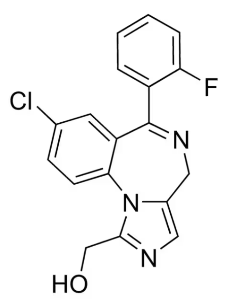 Midazolam structure, CAS 59467-70-8