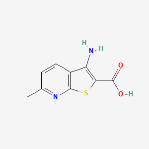 3-Amino-6-methylthieno[2,3-b]pyridine-2-carboxylic acid structure, CAS 59488-60-7