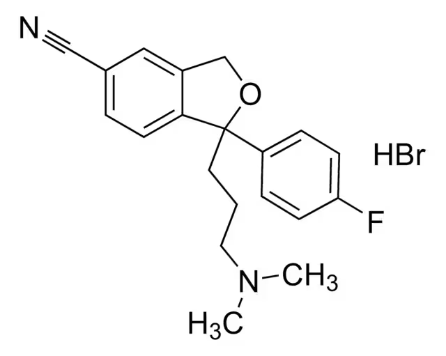 Citalopram hydrobromide structure, CAS 59729-32-7