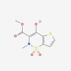 Methyl 2-methyl-4-hydroxy-2H-thieno[2,3-e]-1,2-thiazine-3-carboxylatelate-1,1-dioxide structure, CAS 59804-25-0