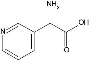 Amino(pyridin-3-yl)acetic acid structure, CAS 59966-29-9