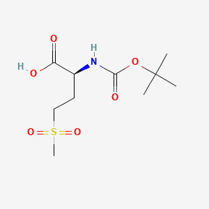 (S)-2-[(tert-Butoxycarbonyl)amino]-4-methylsulfonylbutanoic acid structure, CAS 60280-45-7