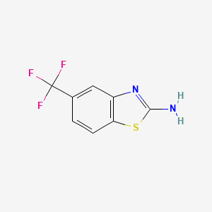 2-Amino-5-trifluoromethylbenzothiazole structure, CAS 60388-38-7
