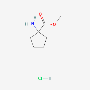 Methyl 1-amino-1-cyclopentanecarboxylate hydrochloride structure, CAS 60421-23-0