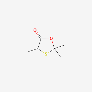 2,2,4-Trimethyl-1,3-oxathiolan-5-one structure, CAS 60822-65-3