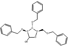 2,3,5-Tri-O-benzyl-beta-D-arabinofuranose structure, CAS 60933-68-8