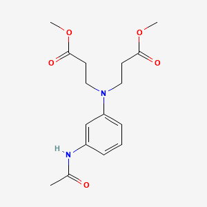 3-[N,N-Bis(methoxycarbonylethyl)]amino-acetanilide structure, CAS 61038-96-8