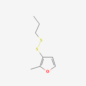 Propyl 2-methyl-3-furyl disulfide structure, CAS 61197-09-9
