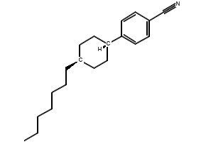 trans-4-(4-Heptylcyclohexyl)benzonitrile structure, CAS 61204-03-3
