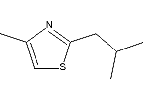 2-Isobutyl-4-methylthiazole structure, CAS 61323-24-8