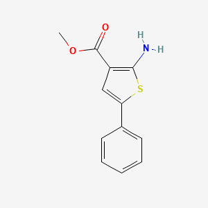 Methyl 2-amino-5-phenylthiophene-3-carboxylate structure, CAS 61325-02-8