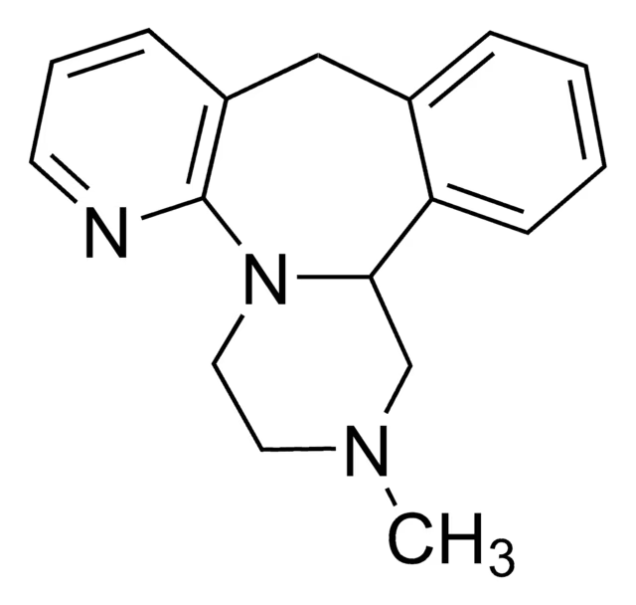 Mirtazapine structure, CAS 61337-67-5