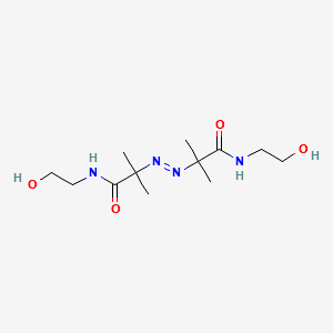 2,2'-(1,2-Diazenediyl)bis[N-(2-hydroxyethyl)-2-methylpropanamide structure, CAS 61551-69-7