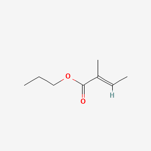 Propyl tiglate structure, CAS 61692-83-9