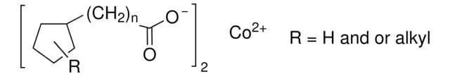 Cobalt naphthenate structure, CAS 61789-51-3
