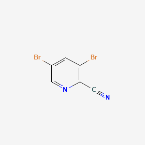 3,5-Dibromopyridine-2-carbonitrile structure, CAS 61830-09-9