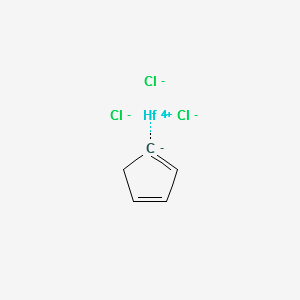Cyclopentadienylhafnium(IV) trichloride structure, CAS 61906-04-5