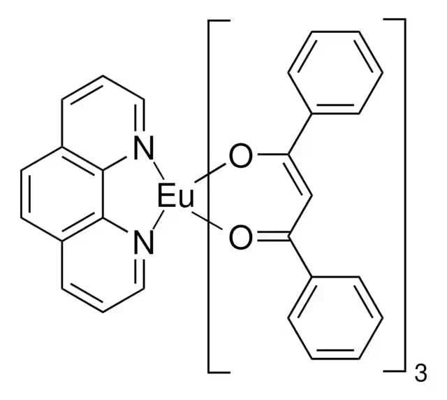 Tris(dibenzoylmethane)mono(phenanthroline)erbium structure, CAS 61918-86-3