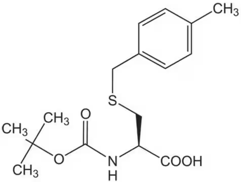 Boc-S-(4-methylbenzyl)-L-cysteine structure, CAS 61925-77-7