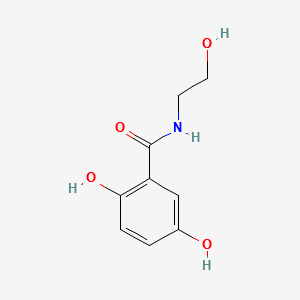 2,5-Dihydroxy-N-(2-hydroxyethyl)benzamide structure, CAS 61969-53-7