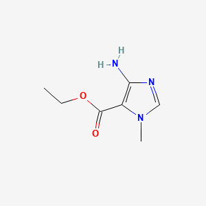 Ethyl 4-amino-1-methyl-1H-imidazole-5-carboxylate structure, CAS 61982-18-1