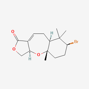 (3aR,4aS,7S,8aS)-7-Bromo-3a,4a,5,6,7,8,8a,9-octahydro-4a,8,8-trimethyl-furo[3,4-b][1]benzoxepin-1(3H)-one structure, CAS 62003-89-8