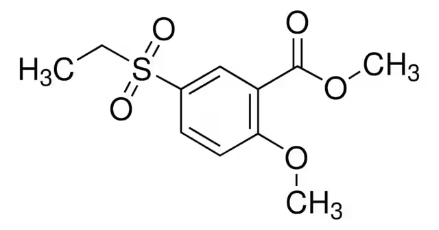 Methyl 2-methoxy-5-(ethylsulfonyl)benzoate structure, CAS 62140-67-4