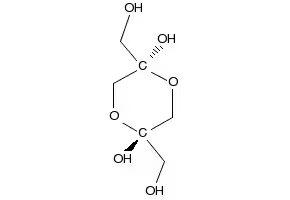 2,5-Dihydroxy-1,4-dioxane-2,5-dimethanol structure, CAS 62147-49-3