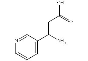 3-Amino-3-(pyridin-3-yl)propanoic acid structure, CAS 62247-21-6