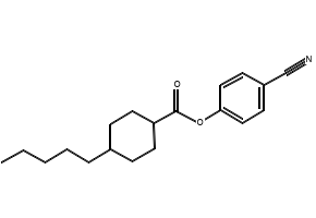 4-Cyanophenyl trans-4-pentylcyclohexanecarboxylate structure, CAS 62439-35-4