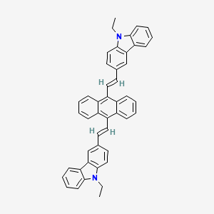 3,3'-(9,10-Anthracenediyldi-2,1-ethenediyl)bis[9-ethyl-9H-carbazole] structure, CAS 62555-84-4