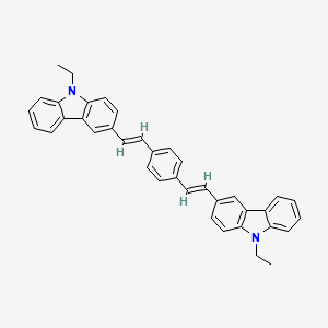 3,3'-(1,4-Phenylenedi-2,1-ethenediyl)bis(9-ethyl-9H-carbazole) structure, CAS 62608-15-5