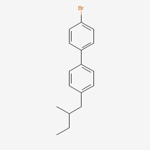 4-Bromo-4'-(2-methylbutyl)-1,1'-biphenyl structure, CAS 62614-29-3
