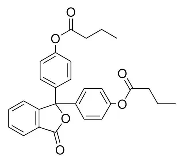Phenolphthalein dibutyrate structure, CAS 62625-15-4