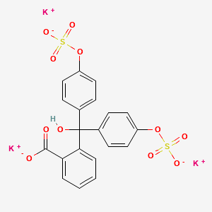 Phenolphthalein disulfate tripotassium salt trihydrate structure, CAS 62625-16-5