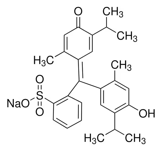 Sodium Thymol Blue structure, CAS 62625-21-2