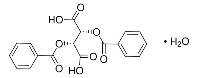 (-)-Dibenzoyl-L-tartaric acid monohydrate structure, CAS 62708-56-9