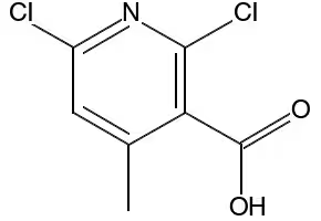 2,6-Dichloro-4-methyl-3-pyridinecarboxylic acid structure, CAS 62774-90-7