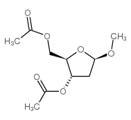 Methyl-2-deoxy-beta-D-ribofuranoside diacetate structure, CAS 62853-55-8