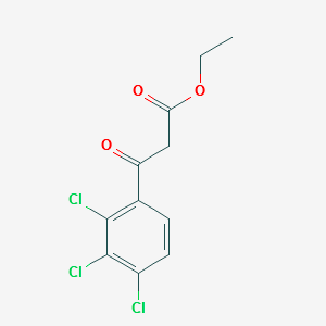Ethyl 3-oxo-3-(2,3,4-trichlorophenyl)propanoate structure, CAS 63131-34-0