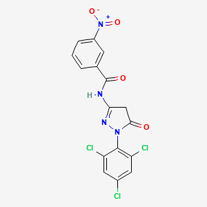 1-(2',4',6'-Trichlorophenyl)-3-(3-nitrobenzamido)-5-pyrazolone structure, CAS 63134-25-8