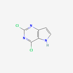 2,4-Dichloro-5H-pyrrolo[3,2-d]pyrimidine structure, CAS 63200-54-4