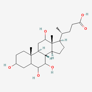 3,6,7,12-Tetrahydroxycholanoic acid structure, CAS 63266-88-6
