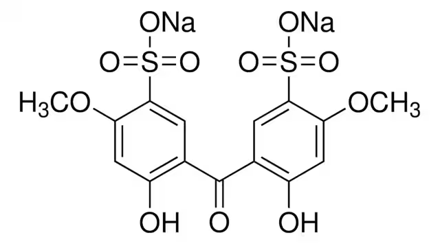 Disodium 3,3'-carbonylbis(4-hydroxy-6-methoxybenzenesulfonate) structure, CAS 63270-28-0